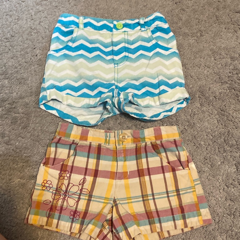 Bundle Little Girls Cotton Plaid Shorts Size 4T Old Navy & Garanimals